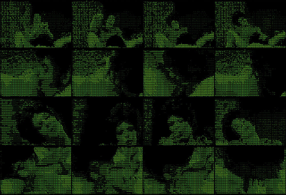 Deep ASCII ist ein Web-Klassiker: Deep Throat als Web-TV. Das ASCII Art Ensemble entwickelt „net-based moving ASCII“, 1998